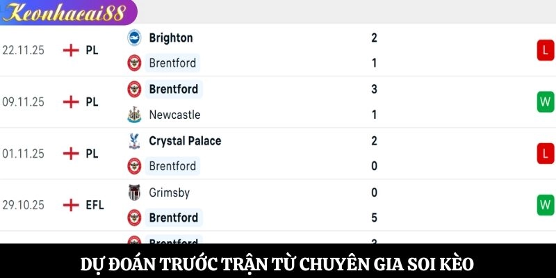 Dự đoán trước trận từ chuyên gia soi kèo